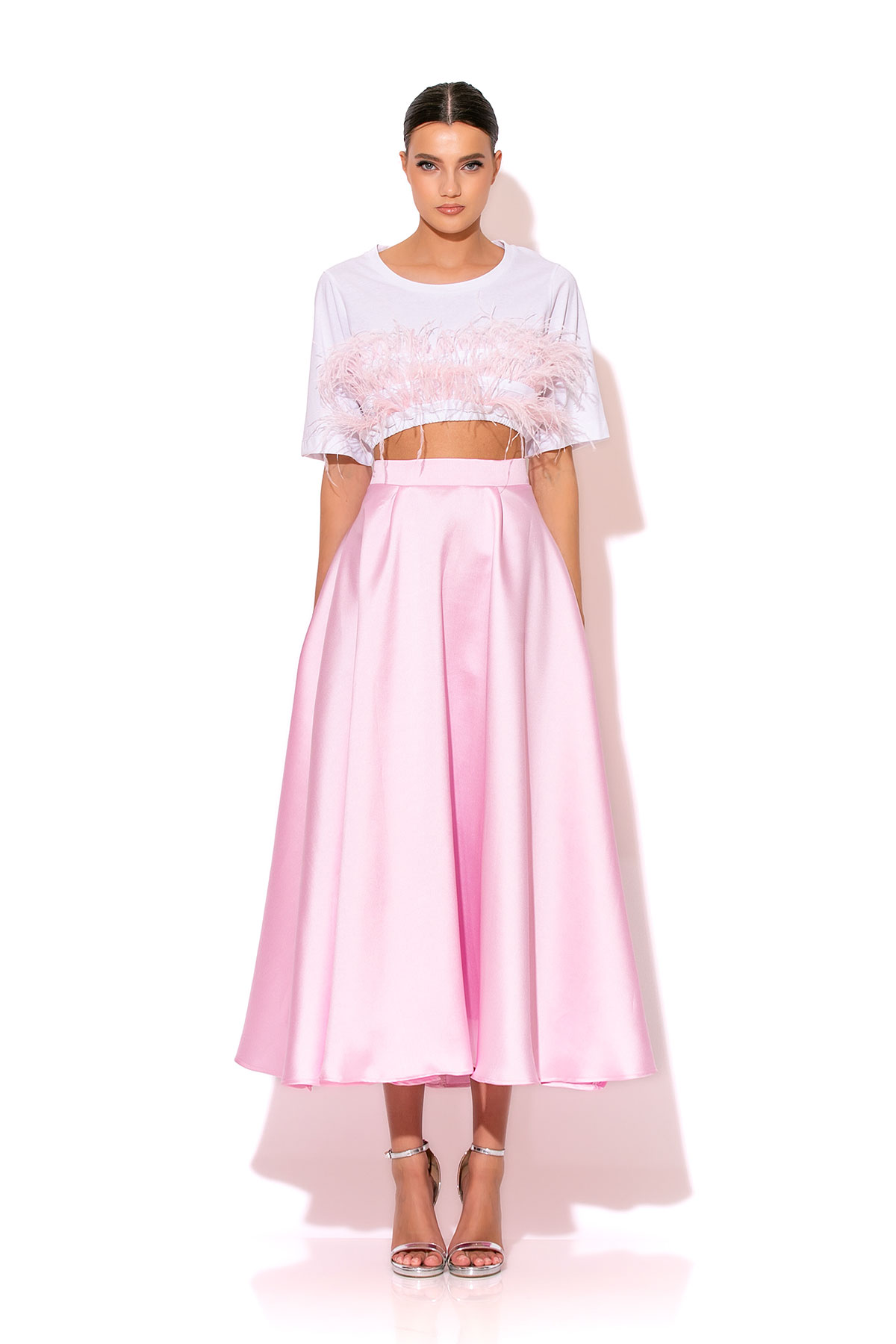 Duchess Pleated Midi Skirt