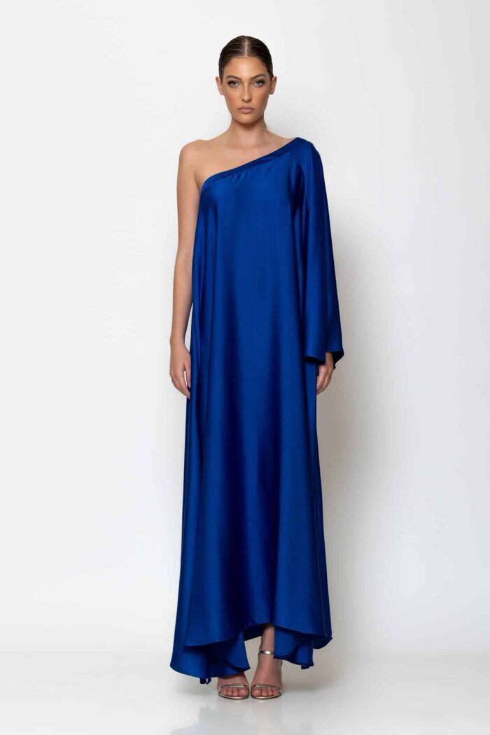 One Shoulder maxi satin dress