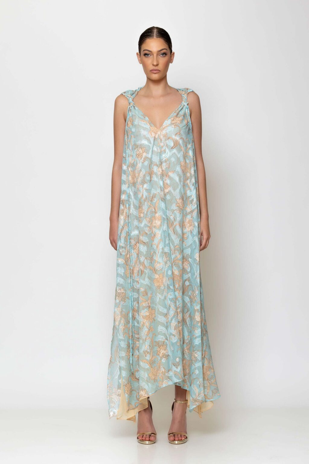 Chiffon print maxi dress