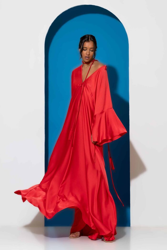 C-THROU Cocktail Satin Dress The Art of Effortless Elegance