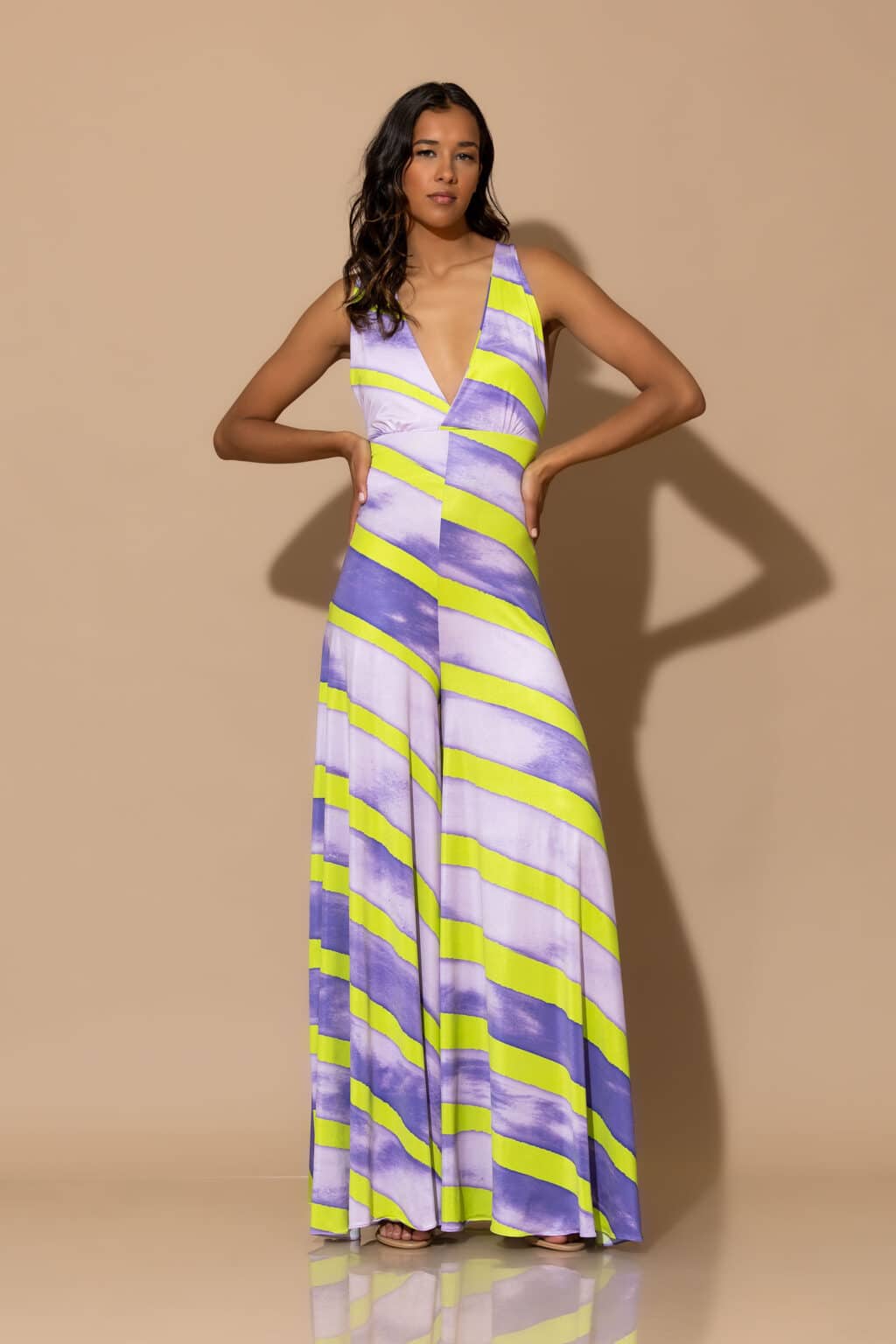 Elegant Halterneck Jersey Jumpsuit