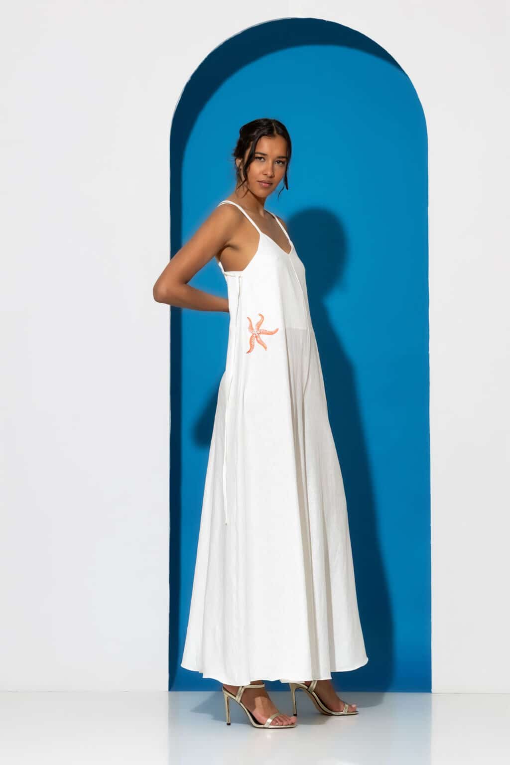Starfish embroidered wide-leg jumpsuit