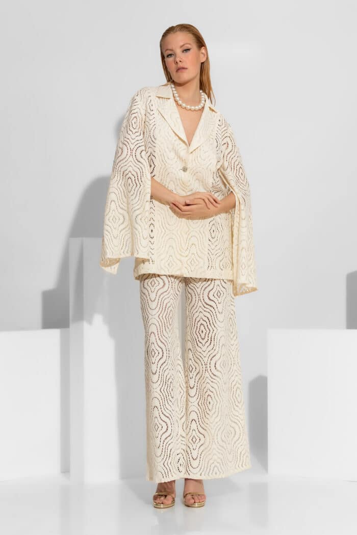 Sheer crochet lace pants