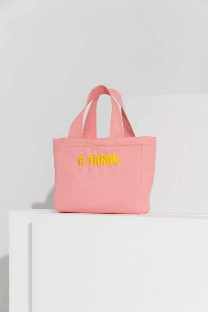 Mini Denim Tote Bag with Logo Embroidery