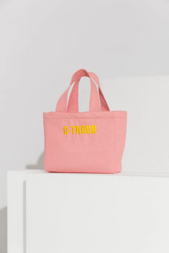 C-THROU Mini Denim Tote Bag with Logo Embroidery 2609005wp