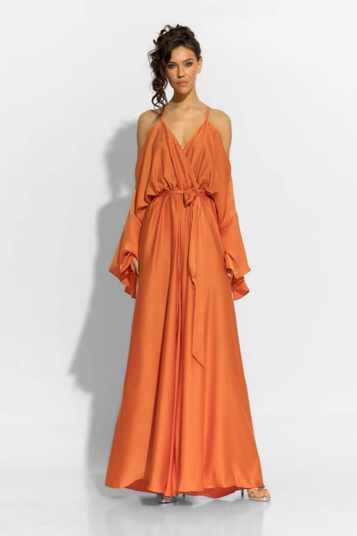 C-THROU Off-The-Shoulder Satin Jumpsuit 2603018