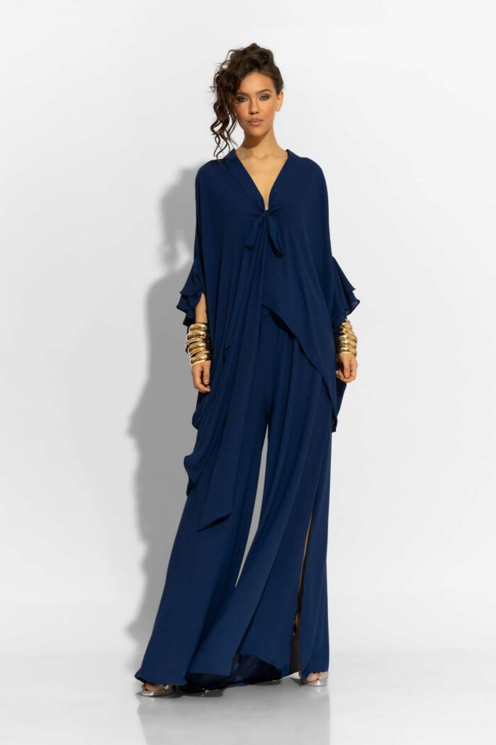 C-THROU Crepe Georgette wide leg pants 2603020