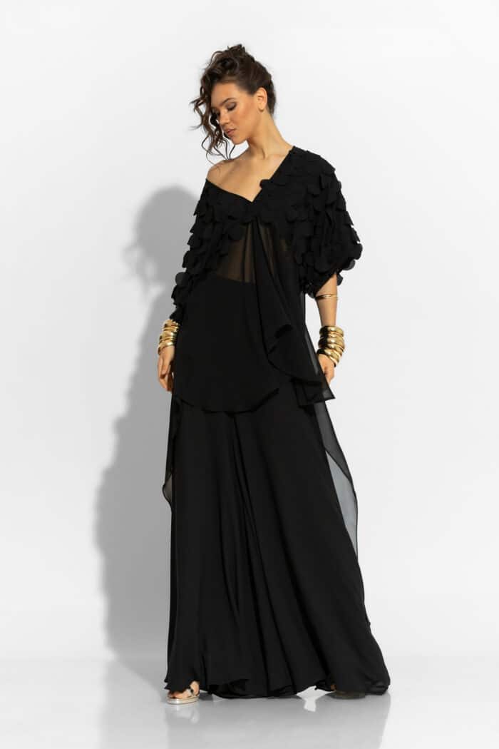 Wide leg Crepe Georgette Pants