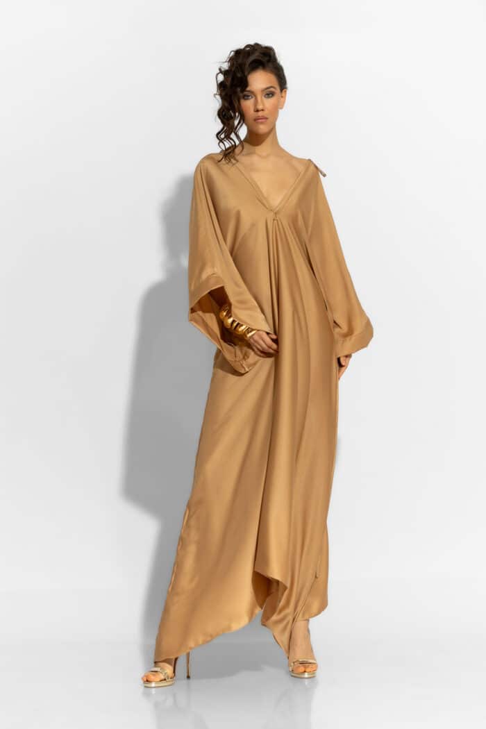C-THROU Loose Maxi Satin Dress 2606040