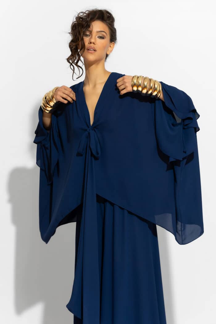 Crepe Georgette tie front tunic