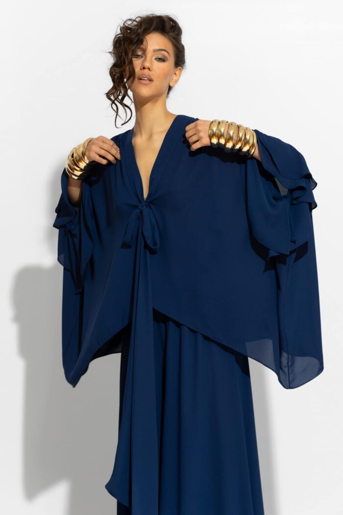C-THROU Crepe Georgette tie front tunic 2609017