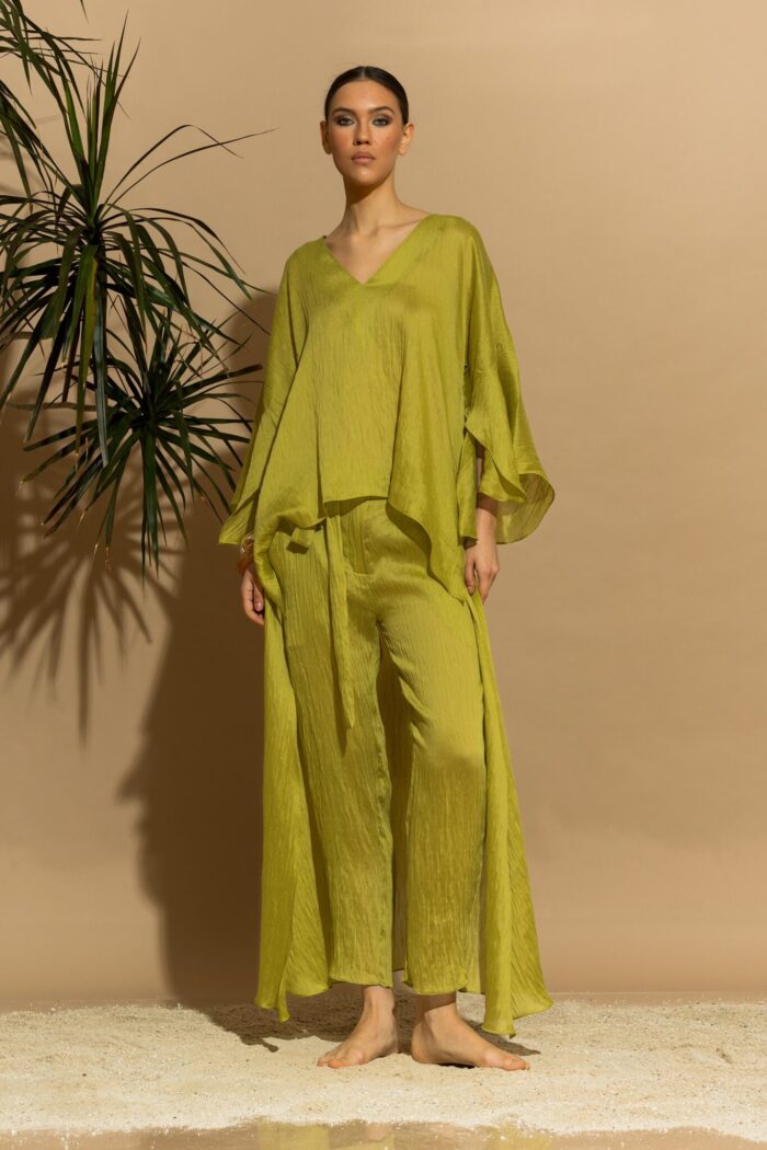 C-THROU Exclusive V-Neck Tencel Asymmetrical Tunic 2635001