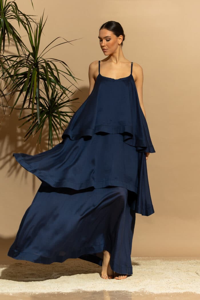 Maxi Tiered Ruffled Tencel Dress