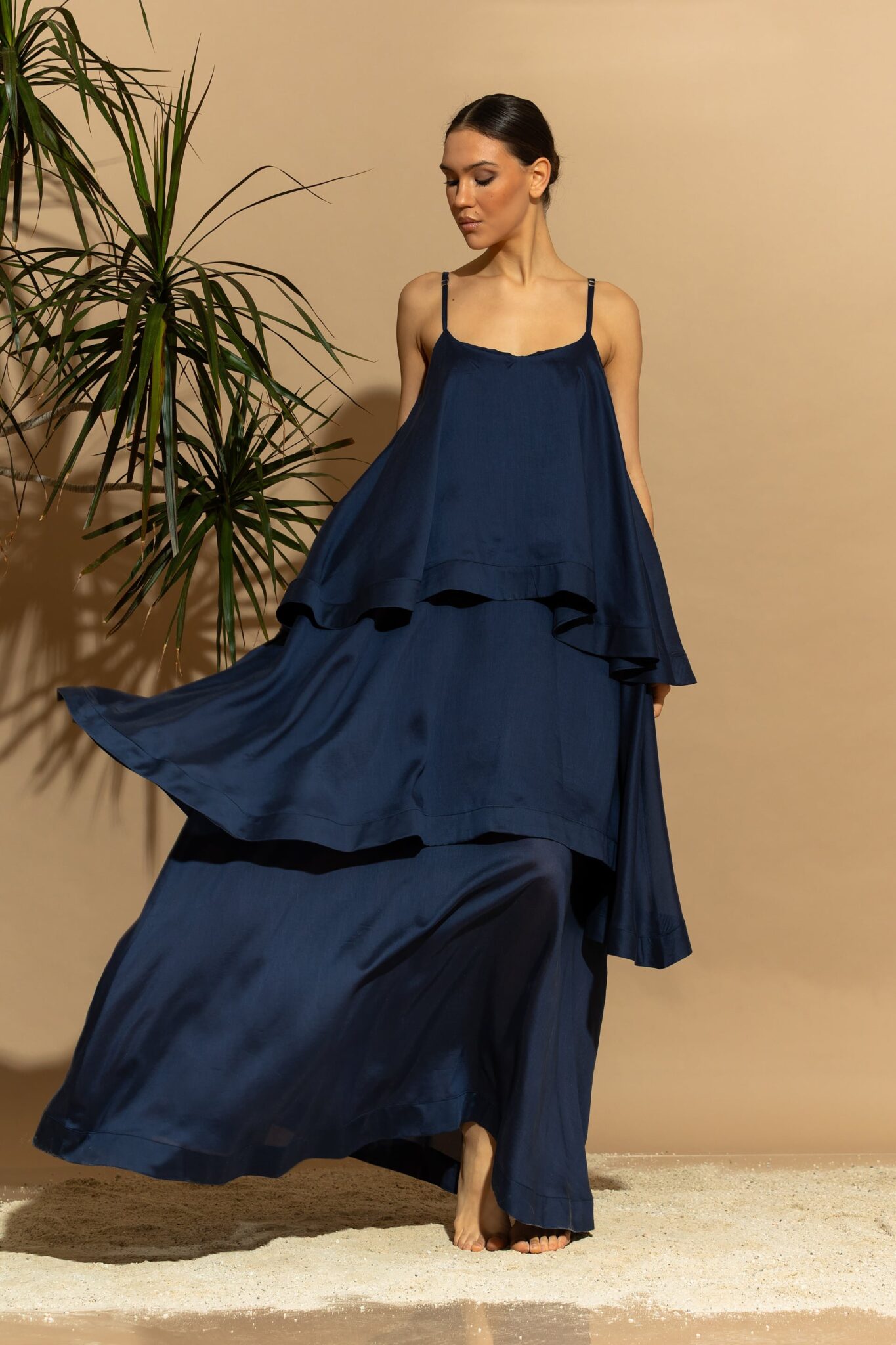 tencel lyocell cocktail dress Cut-out dress made from TENCEL Lyocell-linen mix