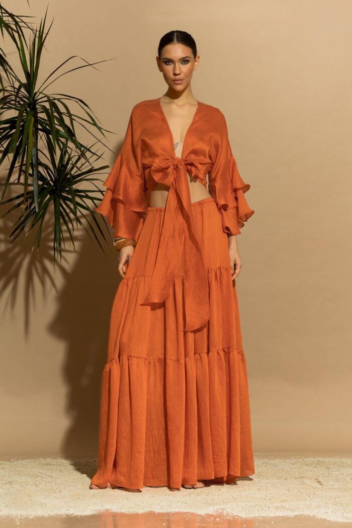 C-THROU Exclusive Maxi Tencel Voluminous Tiered Skirt 2631001