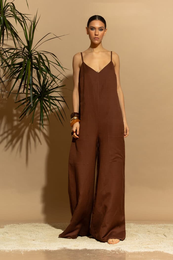 C-THROU Exclusive Linen Viscose Camisole Jumpsuit 2633004