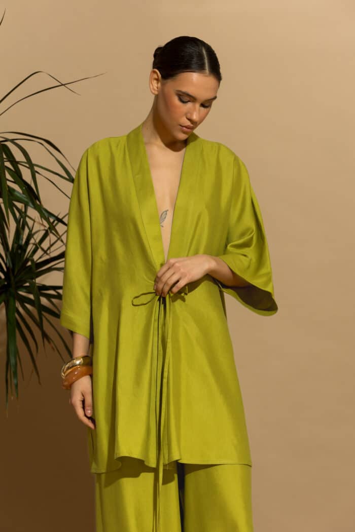 C-THROU Exclusive Linen Viscose Kimono 2639003