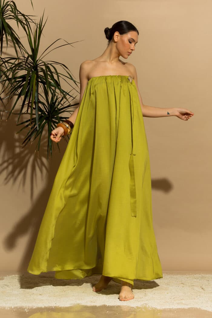 C-THROU Exclusive Maxi Strapless Tencel Dress 2636009