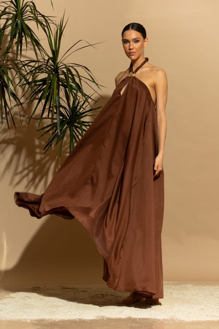 C-THROU Exclusive Maxi Halterneck Tencel Dress 2636012