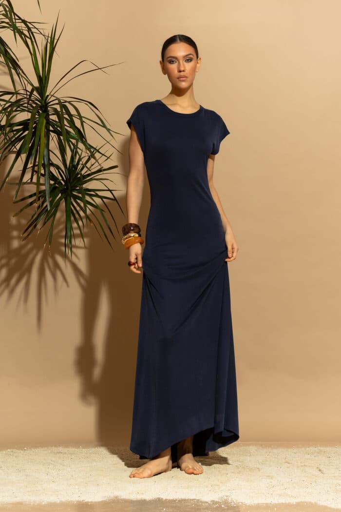 C-THROU Exclusive Logo Embroidered Rib Viscose Dress 2636015