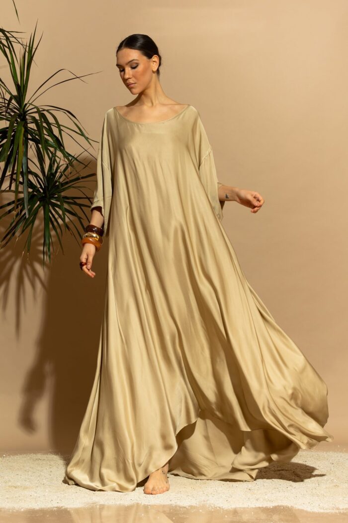 C-THROU Exclusive Satin Viscose Oversized Maxi Dress 2636003