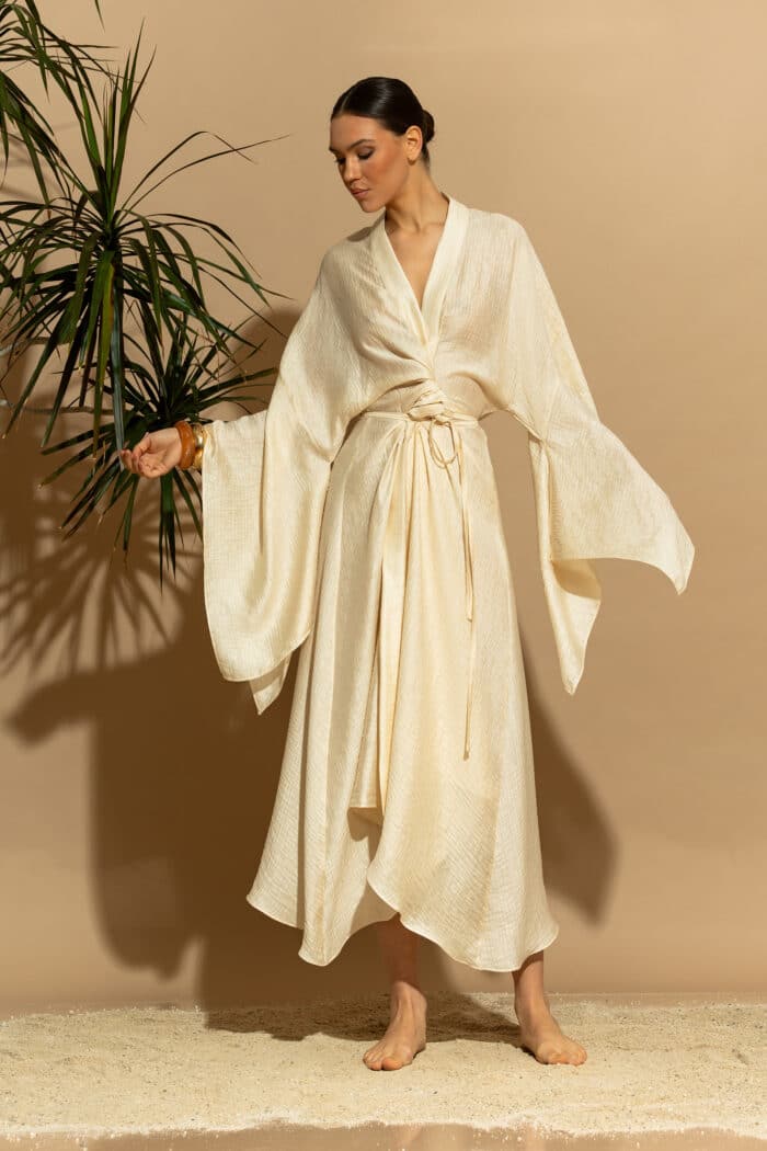 C-THROU Exclusive Tencel Maxi Kimono Dress 2639004