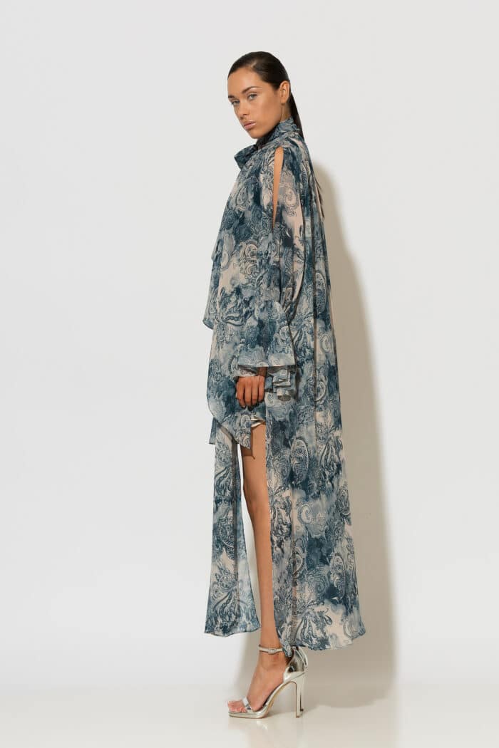 C-THROU Paisley Chiffon Asymmetric Tunic 2605015 179