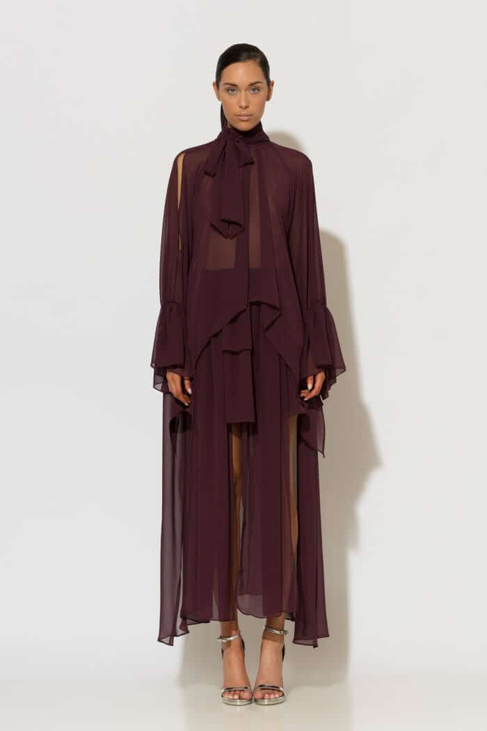 C-THROU Turtleneck Chiffon Asymmetric Tunic 2605016 159