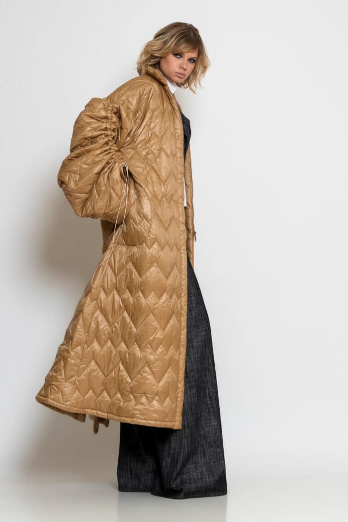Oversized Puffer Coat in Beige