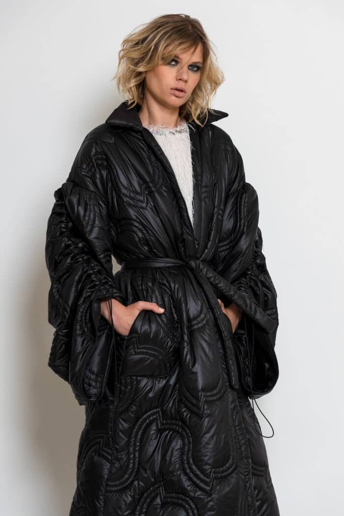 Black Quilted Oversized Puffer Coat