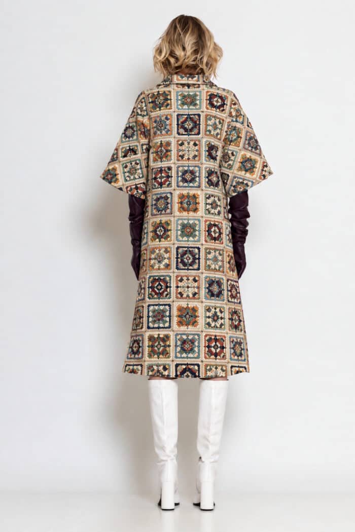 Multicolor Brocade Midi Dress