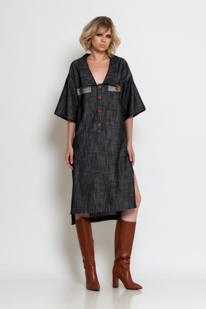 Midi Denim Shirt Dress
