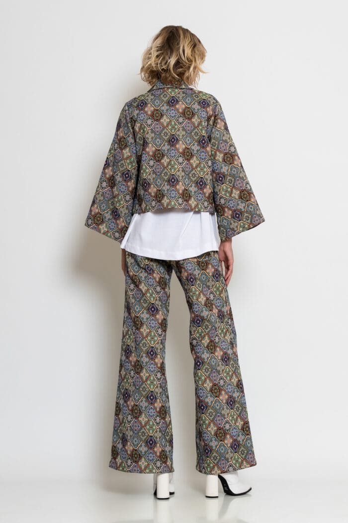 Double-Breasted Brocade Jacket