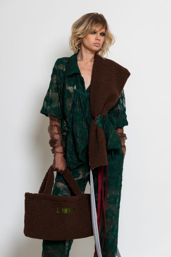 Brown Teddy Medium Tote Bag